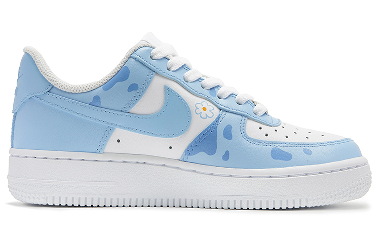 Order (W) [Sepatu Kustom] Nike Air Force 1 Low 'Retro Girl Camo Grafiti Kupu Bunga Biru UNC' DD8959-100(TeanB-女款复古女孩北卡蓝)