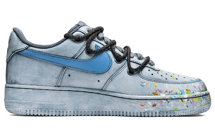 Order (W) [Kasut Custom] Nike Air Force 1 Low 'Retro Biru Muda' DD8959-100(TeamB-女款涂鸦浅蓝H-BOX)