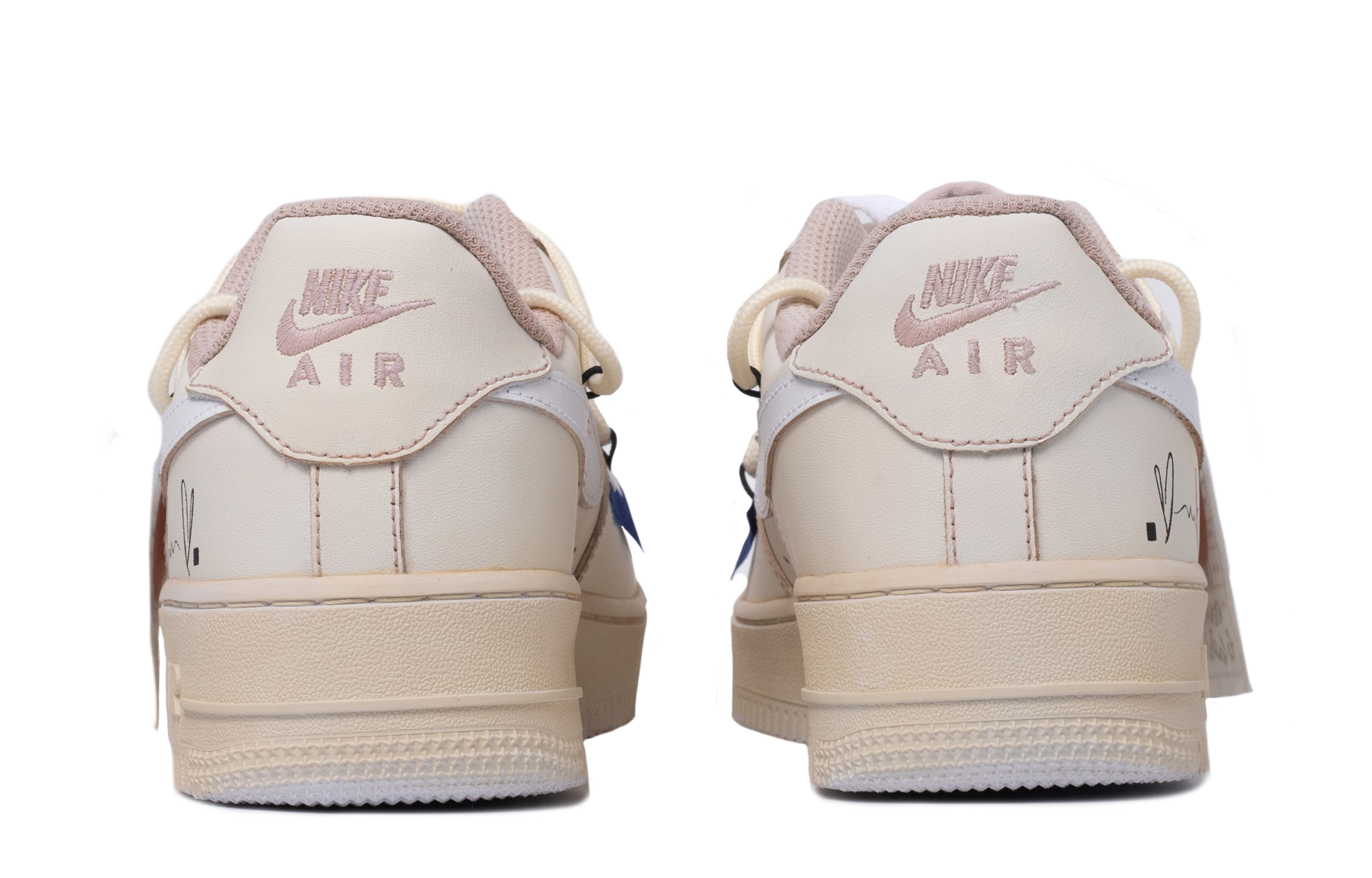 Shop (W) [Kasut Custom] Nike Air Force 1 Low 'Retro Deconstructed Lychee Putih' DD8959-100(TeamM-女款浸染往事白荔肉白)