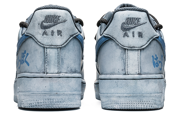 Shop (W) [Kasut Custom] Nike Air Force 1 Low 'Retro Biru Muda' DD8959-100(TeamB-女款涂鸦浅蓝H-BOX)