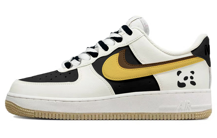 Buy (W) [定制鞋款] 耐克空军一号低帮 '反转熊猫 黑白配色' DX6065-101(TeamY-女款双勾熊猫芒果反转黑白)