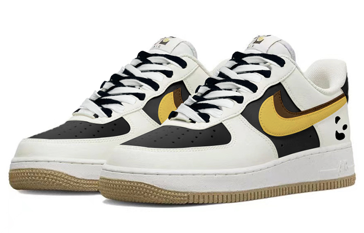 Lookbook (W) [定制鞋款] 耐克空军一号低帮 '反转熊猫 黑白配色' DX6065-101(TeamY-女款双勾熊猫芒果反转黑白)