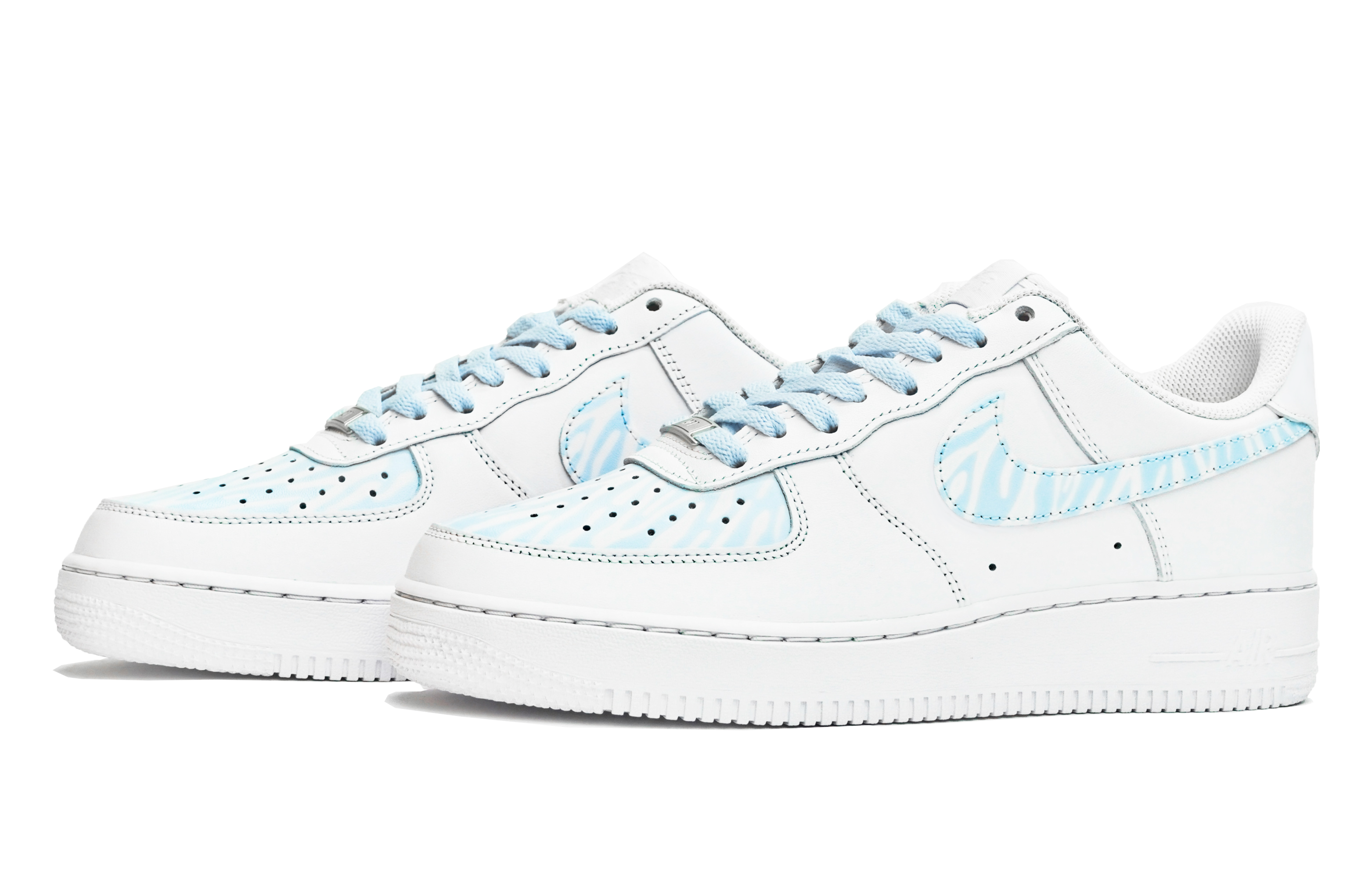 Lookbook (W) [Sepatu Custom] Nike Air Force 1 Low 'Reverse Glacier Putih-Biru' DD8959-100(Team14-反转冰川S-Box)