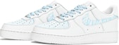 Lookbook 【定制球鞋】Nike Air Force 1 Low ABLOODING 簡系列 反轉冰川 低飽和度 簡約手繪 低筒 板鞋 女款 白藍