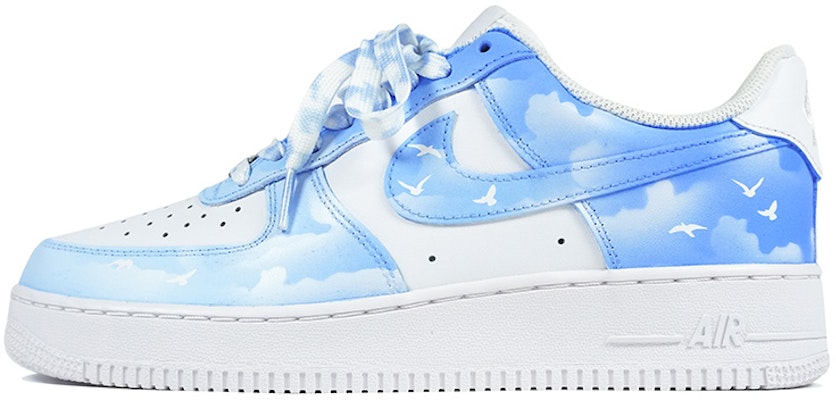 【定制球鞋】Nike Air Force 1 Low Triple White 空軍一號 浪漫藍天 天際 喜鵲 飛鳥 漸變色天空 晴天 休閒 低幫 板鞋 女款 藍色 Buy 【定制球鞋】Nike Air Force 1 Low Triple White 空軍一號 浪漫藍天 天際 喜鵲 飛鳥 漸變色天空 晴天 休閒 低幫 板鞋 女款 藍色