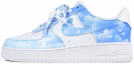 Buy 【定制球鞋】Nike Air Force 1 Low Triple White 空軍一號 浪漫藍天 天際 喜鵲 飛鳥 漸變色天空 晴天 休閒 低幫 板鞋 女款 藍色