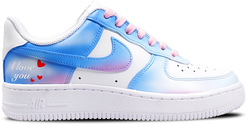 【定製球鞋】Nike Air Force1 "Triple White" 空軍一號 噴繪 特殊鞋盒 浪漫天空 雲端彼愛 情侶 耐磨防滑 低幫休閒板鞋 女款 藍漸變粉 Shop 【定製球鞋】Nike Air Force1 "Triple White" 空軍一號 噴繪 特殊鞋盒 浪漫天空 雲端彼愛 情侶 耐磨防滑 低幫休閒板鞋 女款 藍漸變粉