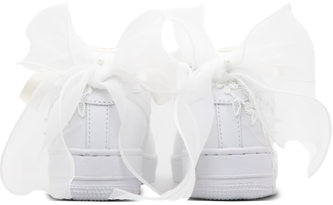 【訂製球鞋】 Nike Air Force 1 Low 世紀婚禮 浪漫婚禮 婚鞋 耐磨 簡約 百搭 低筒 板鞋 女款 白色 Shop 【訂製球鞋】 Nike Air Force 1 Low 世紀婚禮 浪漫婚禮 婚鞋 耐磨 簡約 百搭 低筒 板鞋 女款 白色