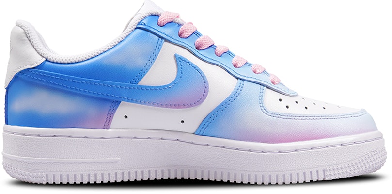 【定製球鞋】Nike Air Force1 "Triple White" 空軍一號 噴繪 特殊鞋盒 浪漫天空 雲端彼愛 情侶 耐磨防滑 低幫休閒板鞋 女款 藍漸變粉 Purchase 【定製球鞋】Nike Air Force1 "Triple White" 空軍一號 噴繪 特殊鞋盒 浪漫天空 雲端彼愛 情侶 耐磨防滑 低幫休閒板鞋 女款 藍漸變粉