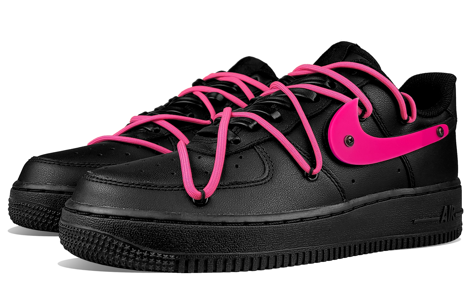 Lookbook (W) [カスタムシューズ]（女性用）ナイキ エア フォース 1 ロー 'ローズピンク ブラック ウォリアー' DD8959-001(Team50-玫红钩子女空军黑)