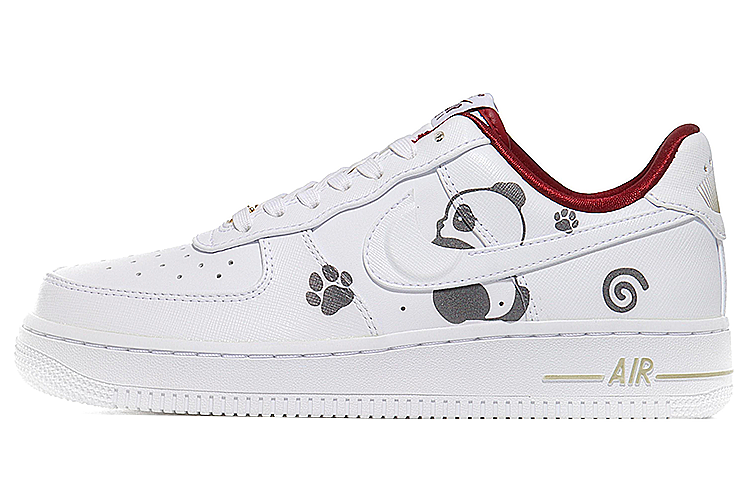Buy 【訂製球鞋】Nike Air Force 1 低筒 經典國風 快跑熊貓 防滑 耐磨 板鞋 女款 白色