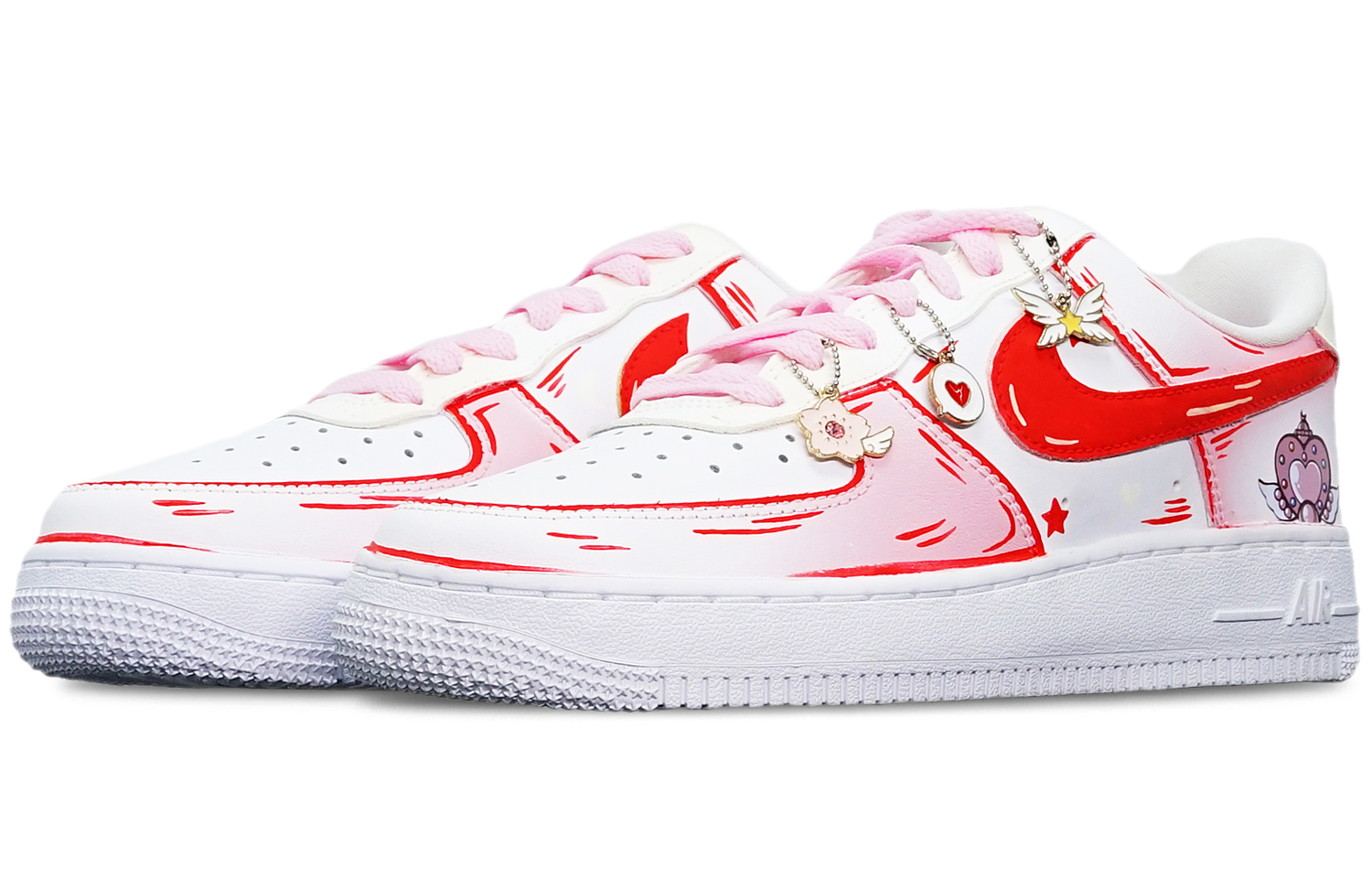 Order (W) [定制鞋] 耐克空军1号低帮 '美少女战士爱心翅膀' DD8959-108(TeamT-粉心形翅膀S-BOX)