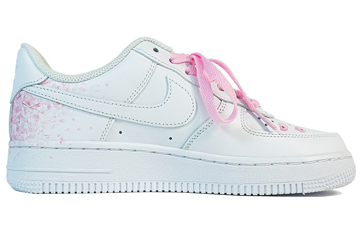 Order (W) [Kasut Custom] Nike Air Force 1 Low 'Sakura Lukisan Tangan' DD8959-100(Team陆-樱花樱舞满天手绘)