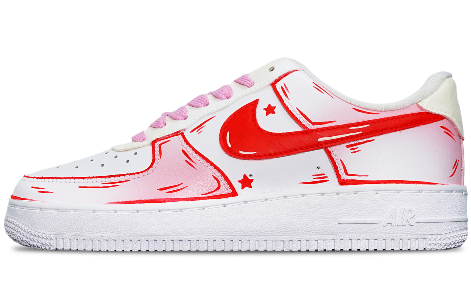 [Custom Shoes] (W) Nike Air Force 1 Low 'Sakura Pink Line' 圖 2