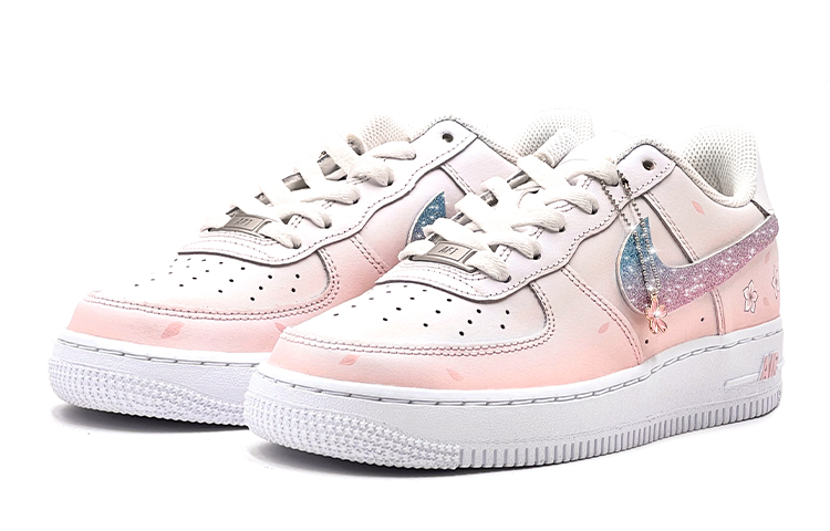 Lookbook (W) 나이키 에어포스 1 '사쿠라 마카롱 그라데이션' (커스텀) DH2920-111-(TeamS-女款樱花粉渐变)