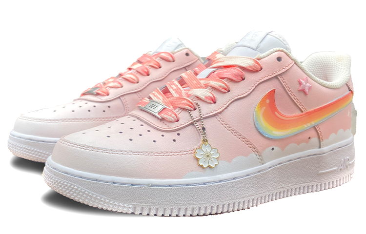 Lookbook (W) [Kasut Tersuai] Nike Air Force 1 Rendah 'Sakura Pink Gradient' DH2920-111-(TeamS-女款果冻胶马卡龙彩虹钩)