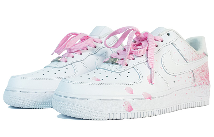 Lookbook (W) [Kasut Custom] Nike Air Force 1 Low 'Sakura Lukisan Tangan' DD8959-100(Team陆-樱花樱舞满天手绘)