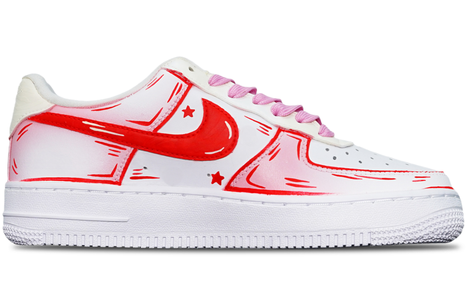 [Custom Shoes] (W) Nike Air Force 1 Low 'Sakura Pink Line' 圖 3