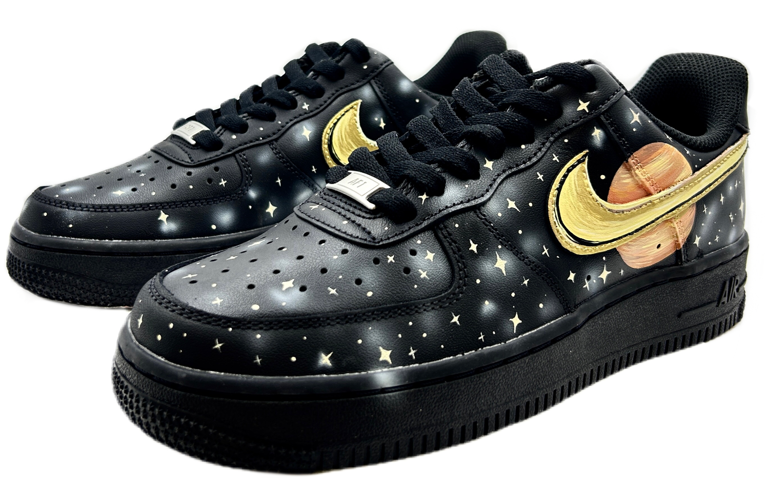 Lookbook (W) [Zapatillas Personalizadas] Nike Air Force 1 Low 'Saturn Galaxy' DD8959-001(TEAM64-女款土星)