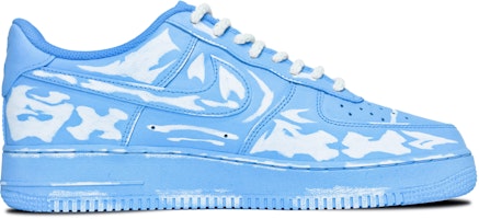 【定製球鞋】Nike Air Force 1 Low 浸染做舊 刮刮樂 藍色藝術館 骨紋 鏈條 休閒 耐磨防滑 低幫 板鞋 女款 藍色 Order 【定製球鞋】Nike Air Force 1 Low 浸染做舊 刮刮樂 藍色藝術館 骨紋 鏈條 休閒 耐磨防滑 低幫 板鞋 女款 藍色