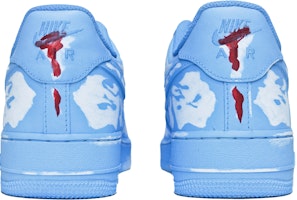 【定製球鞋】Nike Air Force 1 Low 浸染做舊 刮刮樂 藍色藝術館 骨紋 鏈條 休閒 耐磨防滑 低幫 板鞋 女款 藍色 Shop 【定製球鞋】Nike Air Force 1 Low 浸染做舊 刮刮樂 藍色藝術館 骨紋 鏈條 休閒 耐磨防滑 低幫 板鞋 女款 藍色