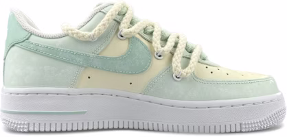【定制球鞋】Nike Air Force 1 Low 海鹽奶貝 可愛掛件 少女清新 麻繩 解構 低幫 板鞋 女款 米藍 Order 【定制球鞋】Nike Air Force 1 Low 海鹽奶貝 可愛掛件 少女清新 麻繩 解構 低幫 板鞋 女款 米藍