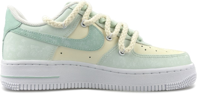 【定制球鞋】Nike Air Force 1 Low 海鹽奶貝 可愛掛件 少女清新 麻繩 解構 低幫 板鞋 女款 米藍 Order 【定制球鞋】Nike Air Force 1 Low 海鹽奶貝 可愛掛件 少女清新 麻繩 解構 低幫 板鞋 女款 米藍