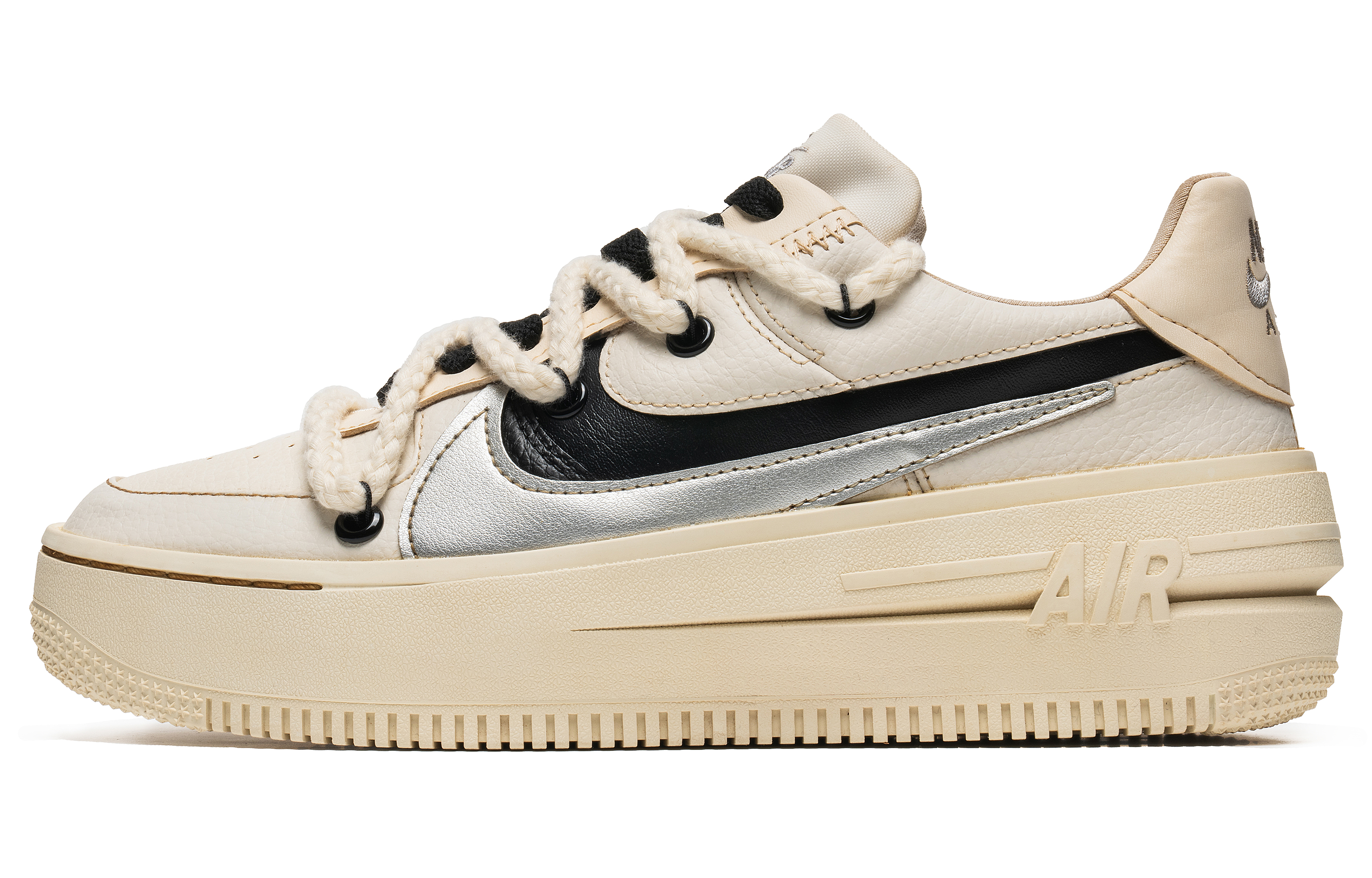 Buy 【訂製球鞋】Nike Air Force 1 Low 空軍一號 野鶴製造 銀色山泉 咖啡染 舒適百搭 低筒 板鞋 女款 米白黑