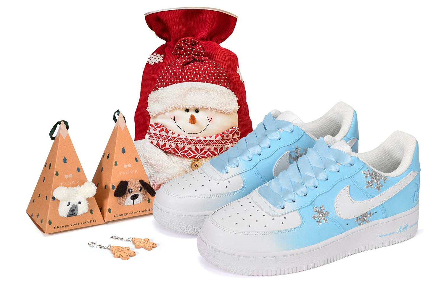 Buy (W) [Sneakers Kustom] Nike Air Force 1 Low 'Silver Snowflake Winter Lover' DD8959-100(TeamE-女款冬日恋人蓝白)