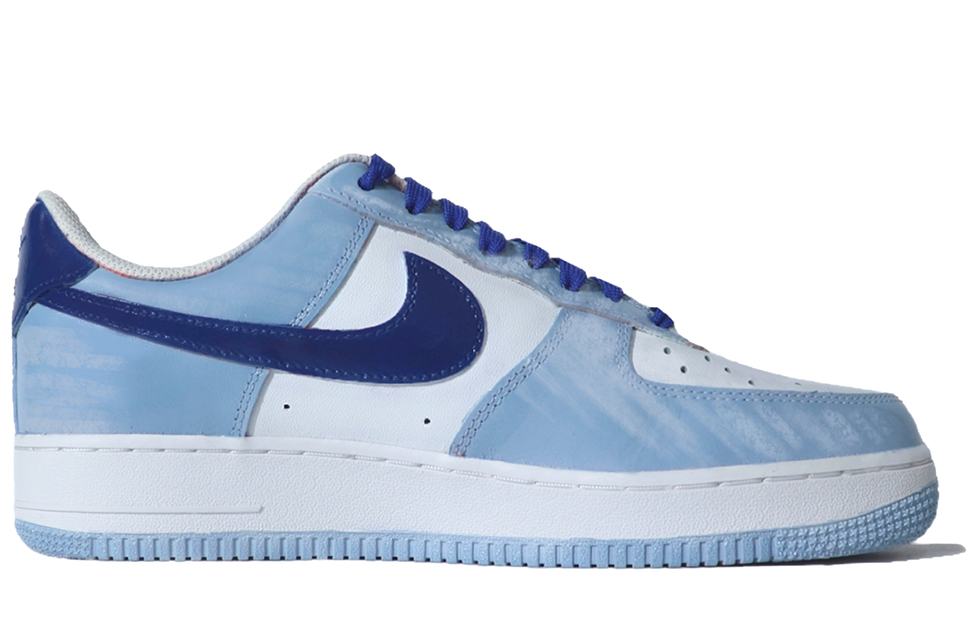 Order (W) [Sepatu Custom] Nike Air Force 1 Low 'Smog Biru Gradient - Klein Biru Sutra' DD8959-100(team25-蓝手绘)