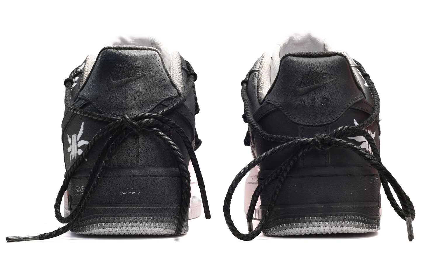 Shop (W) [Kasut Custom] Nike Air Force 1 Low 'Splattered Graffiti Hitam Putih Merah' DD8959-100(TeamE-女款喷溅涂鸦黑白红)