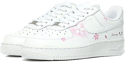 【訂製球鞋】Nike Air Force 1 Low 春季小花 粉色日常 復古 耐磨防滑 低筒 板鞋 女款 白粉 Lookbook 【訂製球鞋】Nike Air Force 1 Low 春季小花 粉色日常 復古 耐磨防滑 低筒 板鞋 女款 白粉