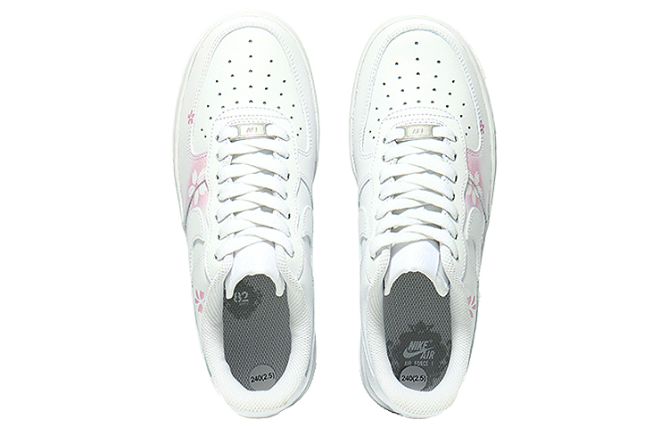 Shop 【訂製球鞋】Nike Air Force 1 Low 春季小花 粉色日常 復古 耐磨防滑 低筒 板鞋 女款 白粉
