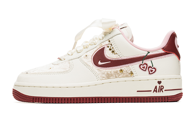 [Custom Shoes] (W) Nike Air Force 1 Low 'Star Girl Velvet White-Pink'