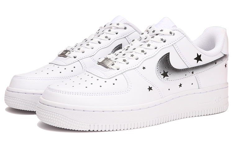 [Custom Shoes] (W) Nike Air Force 1 Low 'Star Gradient Splatter RF Laces White Grey' 圖 3