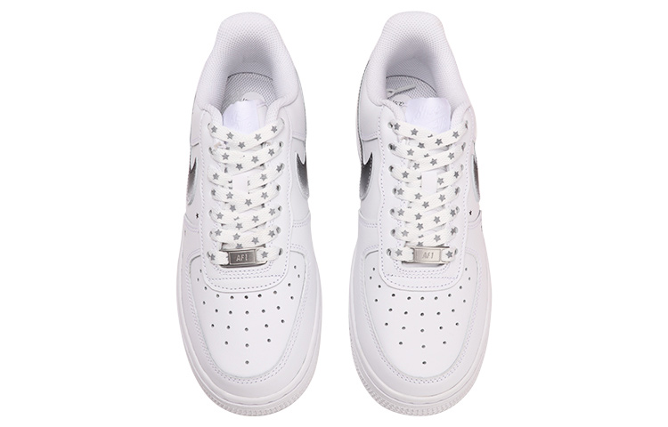 [Custom Shoes] (W) Nike Air Force 1 Low 'Star Gradient Splatter RF Laces White Grey' 圖 4