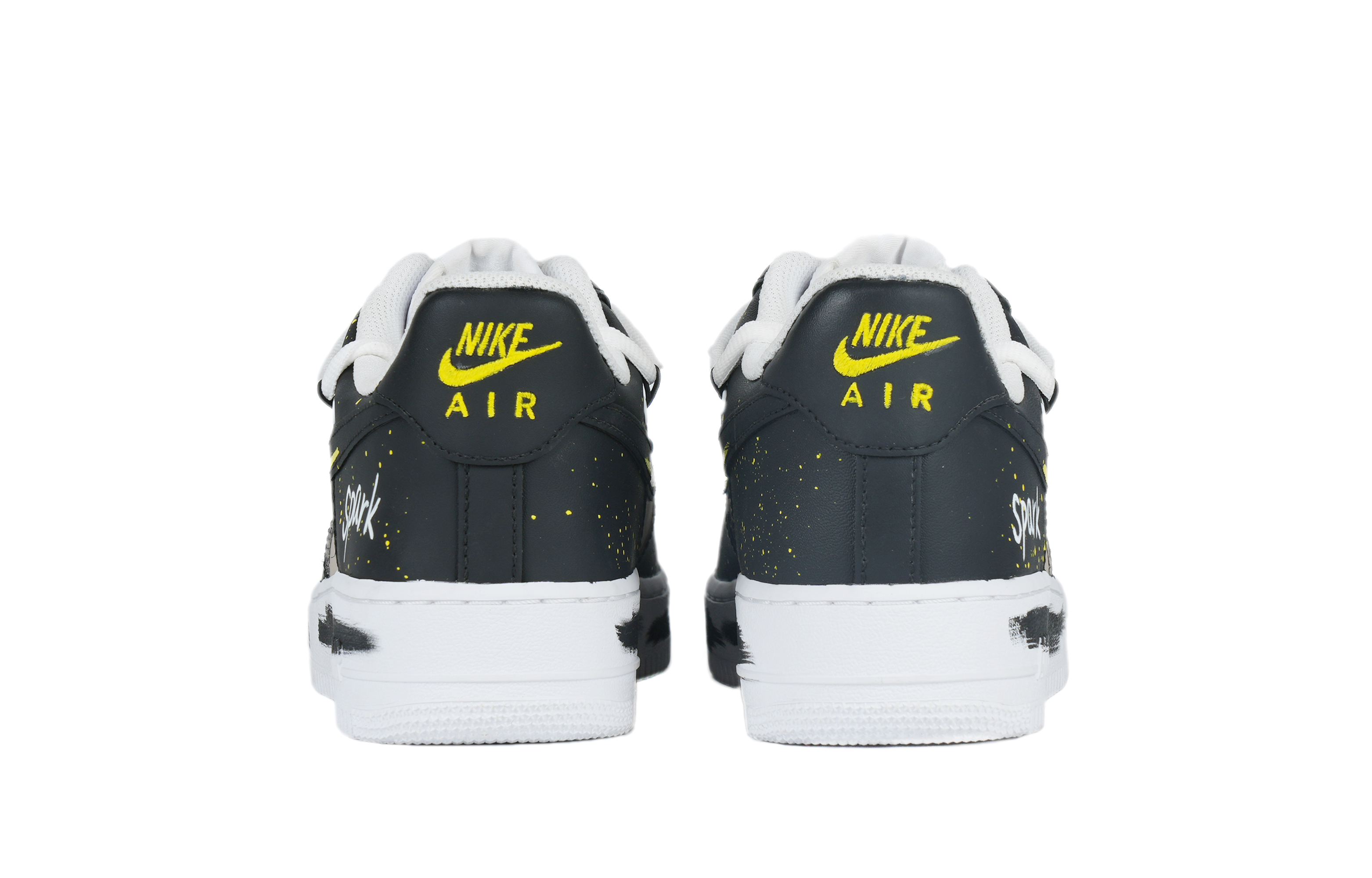 Lookbook 【定製球鞋】Nike Air Force 1 Low 空軍一號 繁星 復古經典 低幫 板鞋 女款 黑黃
