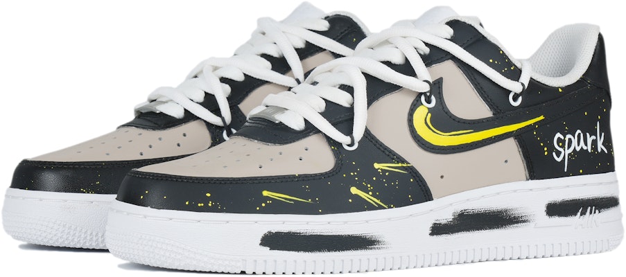 【定製球鞋】Nike Air Force 1 Low 空軍一號 繁星 復古經典 低幫 板鞋 女款 黑黃 Shop 【定製球鞋】Nike Air Force 1 Low 空軍一號 繁星 復古經典 低幫 板鞋 女款 黑黃