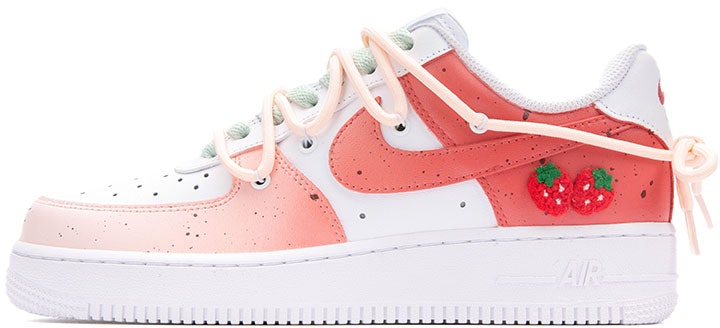 custom-shoes-women-nike-air-force-1-low-strawberry-smoothie