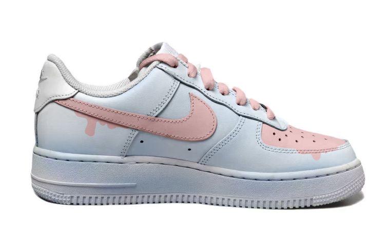 Order [Custom Shoes] (Women) Nike Air Force 1 Low 'Strawberry Milk Blue-Pink Gradient'