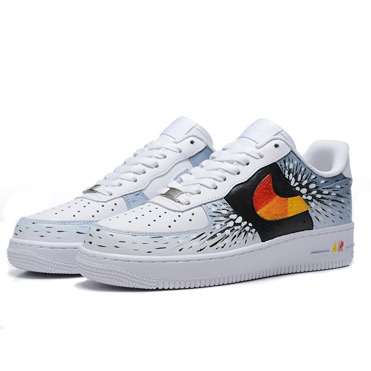 [Custom Shoes] (W) Nike Air Force 1 Low 'Street Splatter Blue-White' 圖 3
