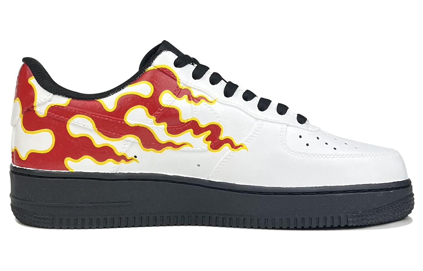 Order (W) カスタム Nike Air Force 1 Low "サブカル黒白赤" DD8959-001(TeamD-女款炽热火焰)