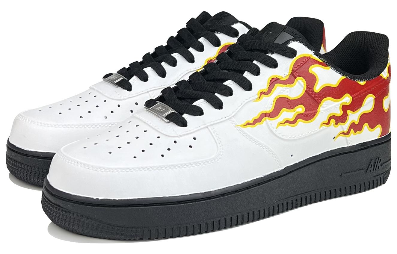 Lookbook (W) カスタム Nike Air Force 1 Low "サブカル黒白赤" DD8959-001(TeamD-女款炽热火焰)