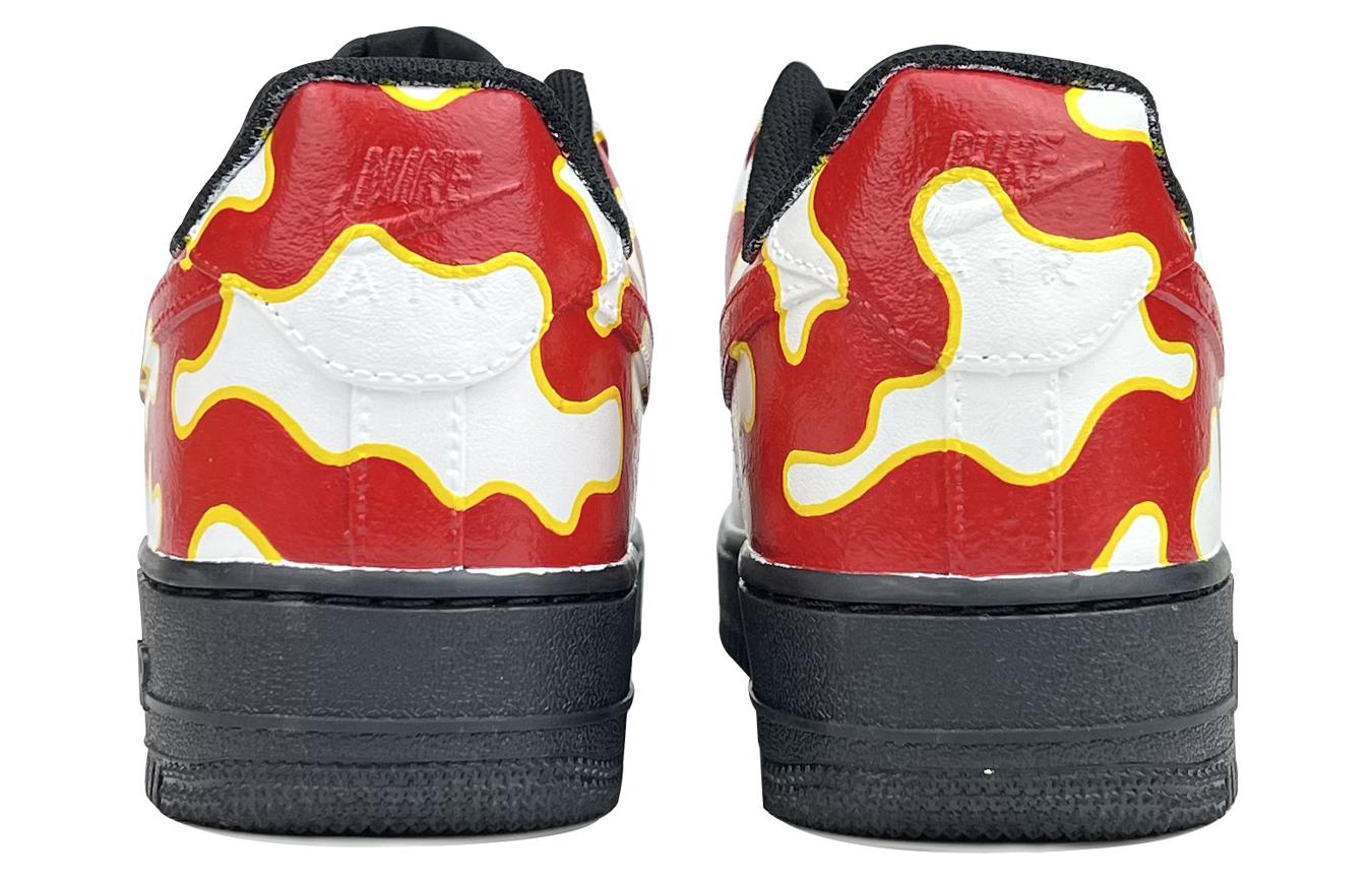 Shop (W) カスタム Nike Air Force 1 Low "サブカル黒白赤" DD8959-001(TeamD-女款炽热火焰)