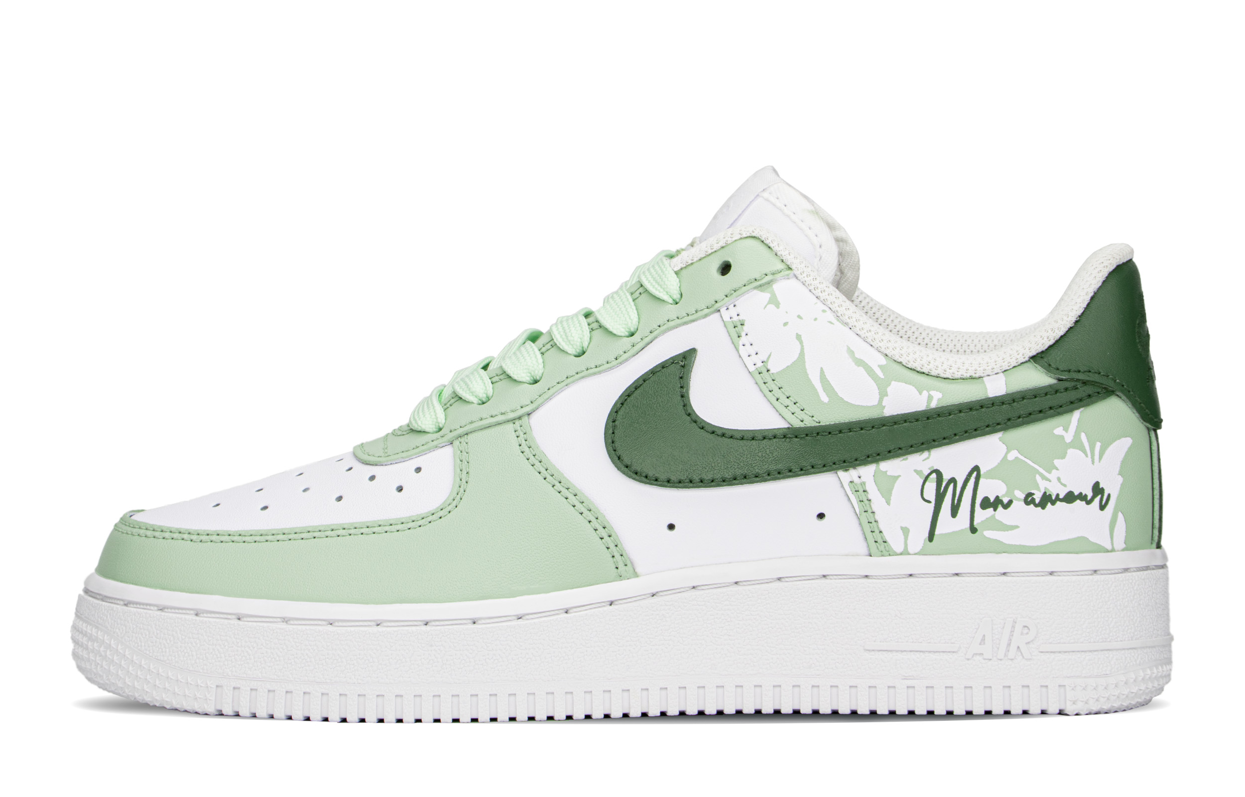 Buy 【客製化球鞋】Nike Air Force 1 Low FZBB 夏日奶綠 清爽 簡約 百搭 禮盒 低筒 板鞋 女款 白綠