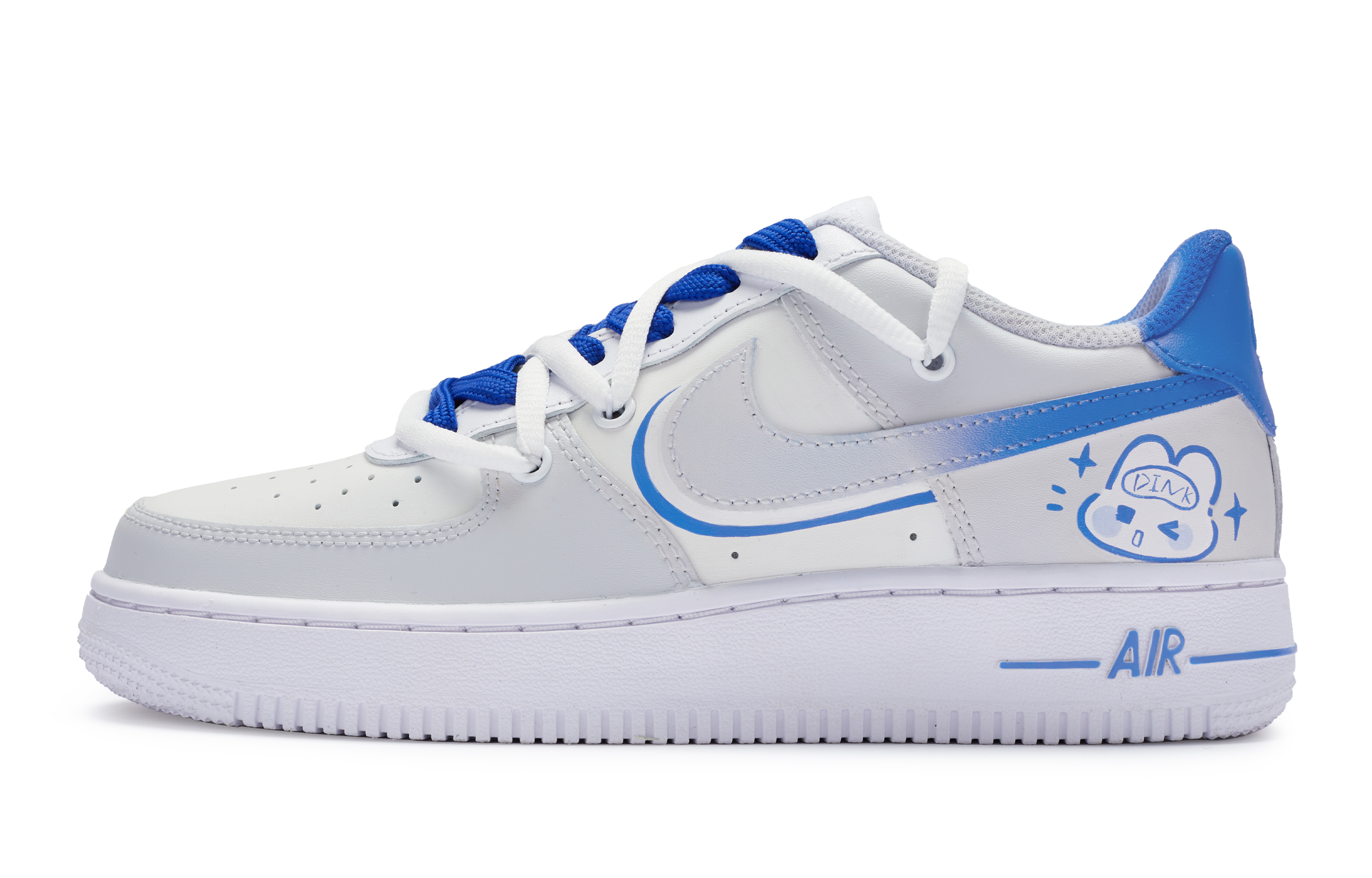 Buy (W) [定制鞋] 耐克空军一号低帮‘夏日奶兔鞋店’ DH2920-111(Team80-女款兔牌牛奶铺蓝白)