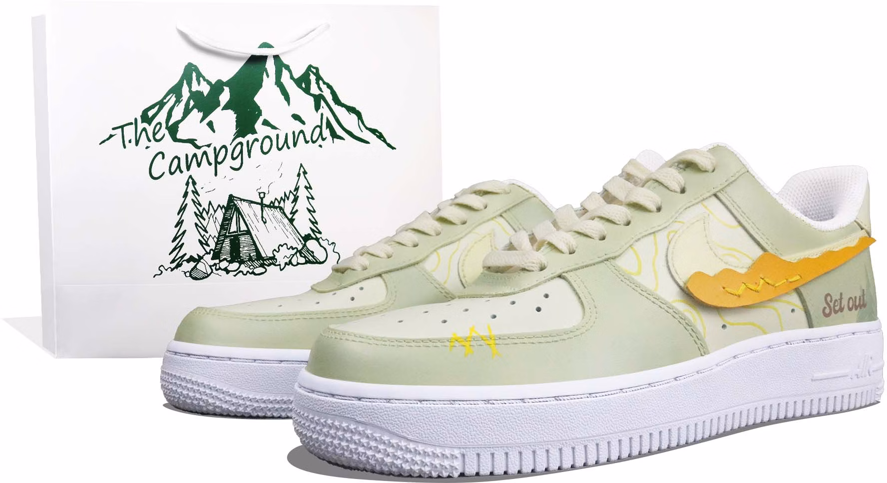 custom-shoes-women-nike-air-force-1-low-summer-camp-light-green-yellow