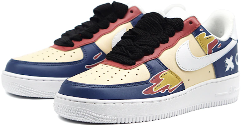 (W) Nike Air Force 1 Low サマービーチカスタム 315115-112(TeamR-女款拼色溅水蓝黄红) Lookbook (W) Nike Air Force 1 Low サマービーチカスタム 315115-112(TeamR-女款拼色溅水蓝黄红)