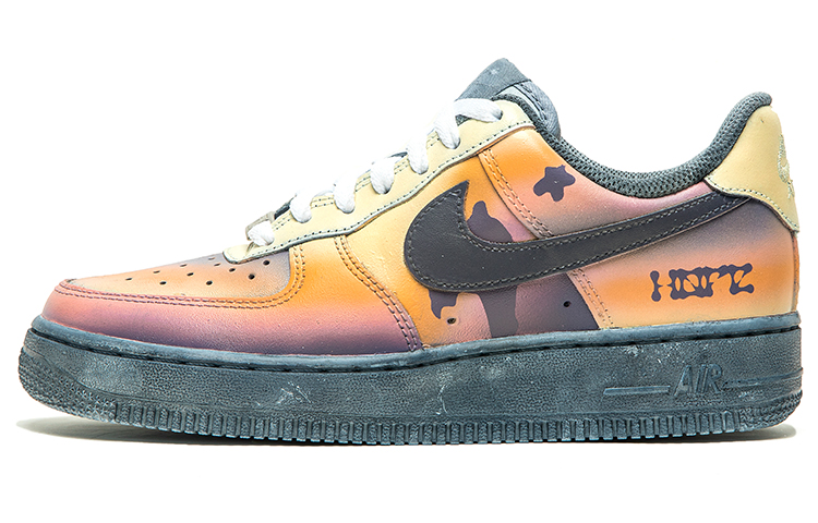 Buy (W) [定制鞋] 耐克Air Force 1低帮 '夕阳印象' DD8959-100(TeamB-女款日落黑橙)