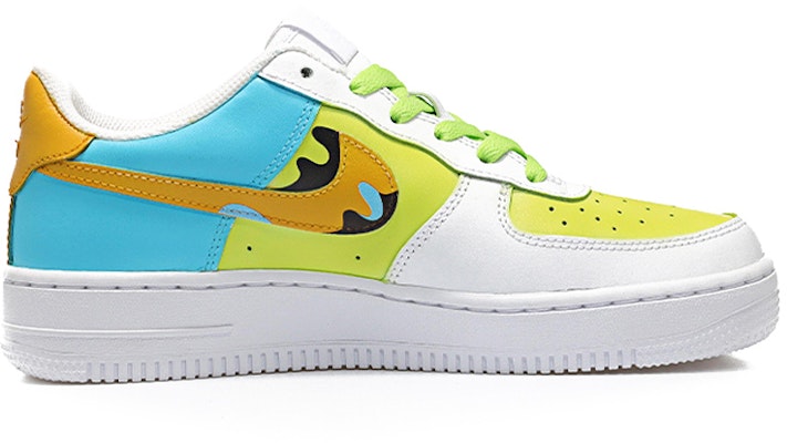 【定製球鞋】 Nike Air Force 1 低筒純白 空軍一號 衝浪少年 夏日海浪 水滴 情侶 休閒低幫 板鞋 女款 綠藍 Order 【定製球鞋】 Nike Air Force 1 低筒純白 空軍一號 衝浪少年 夏日海浪 水滴 情侶 休閒低幫 板鞋 女款 綠藍